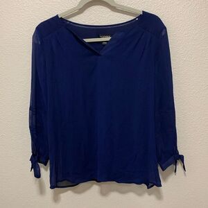 I.N. Studio Women’s Petite Blouse Size MP Blue